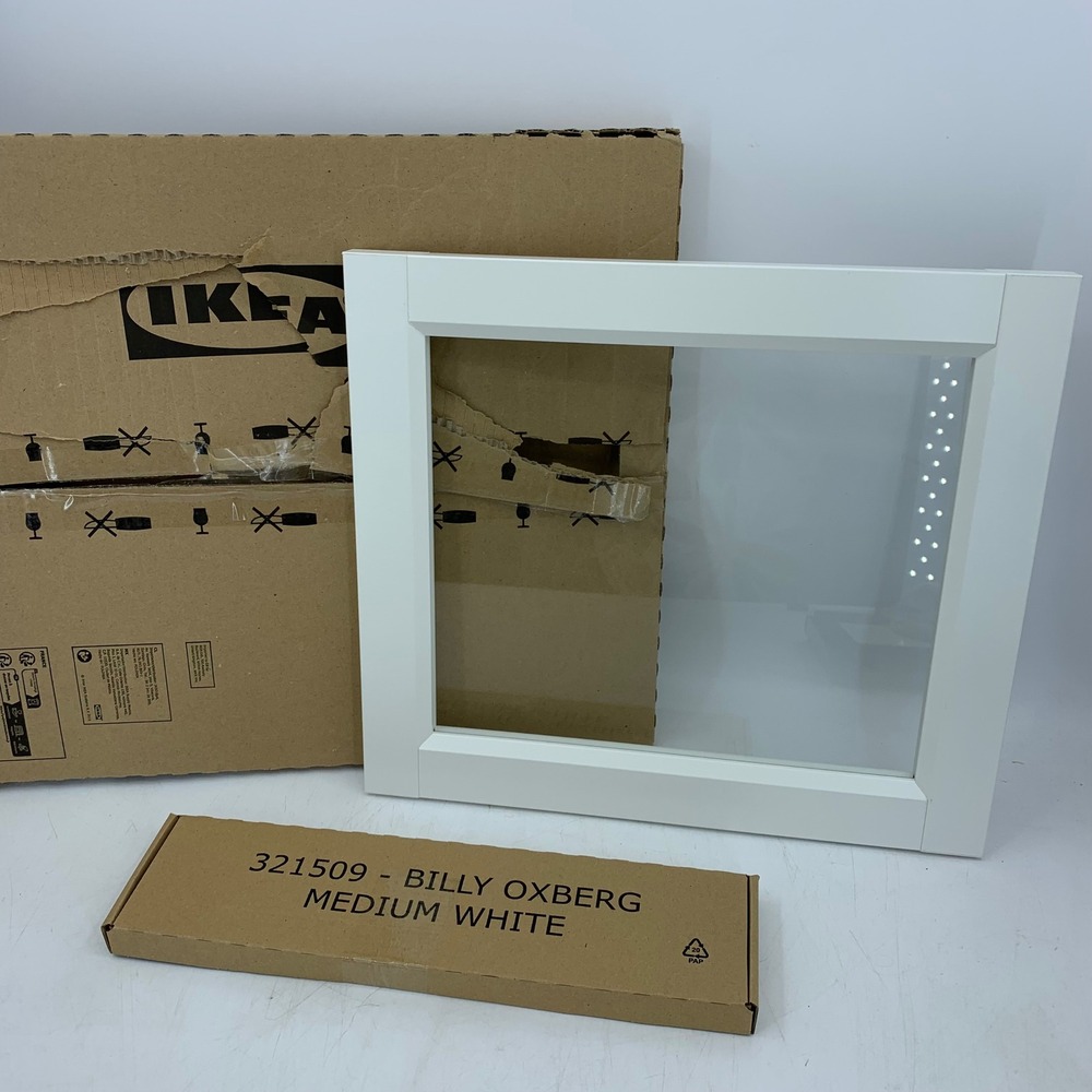 IKEA BILLY OXBERG Glass Door White 15.75x13.75 502.756.19 Replacement Part